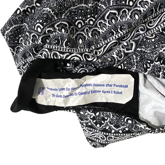 Robby Len Womens One Piece Swimsuit Size 16 Black and White Beach Pool Cruise - Picture 4 of 8